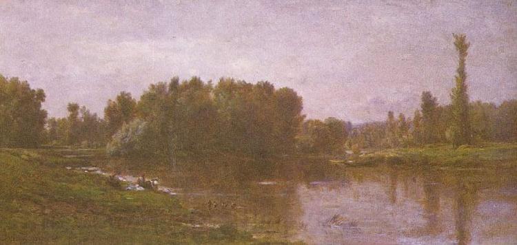 Charles-Francois Daubigny Die Ufer der Oise Spain oil painting art